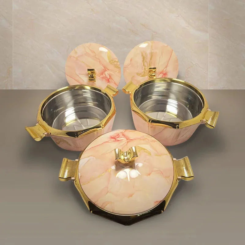 3 pièces ensemble boîte d'isolation alimentaire 1,5L 2L 2,5L boîte de Pot chaud isolée thermique Pot d'isolation boîte à déjeuner conservation de la chaleur événement du Ramadan