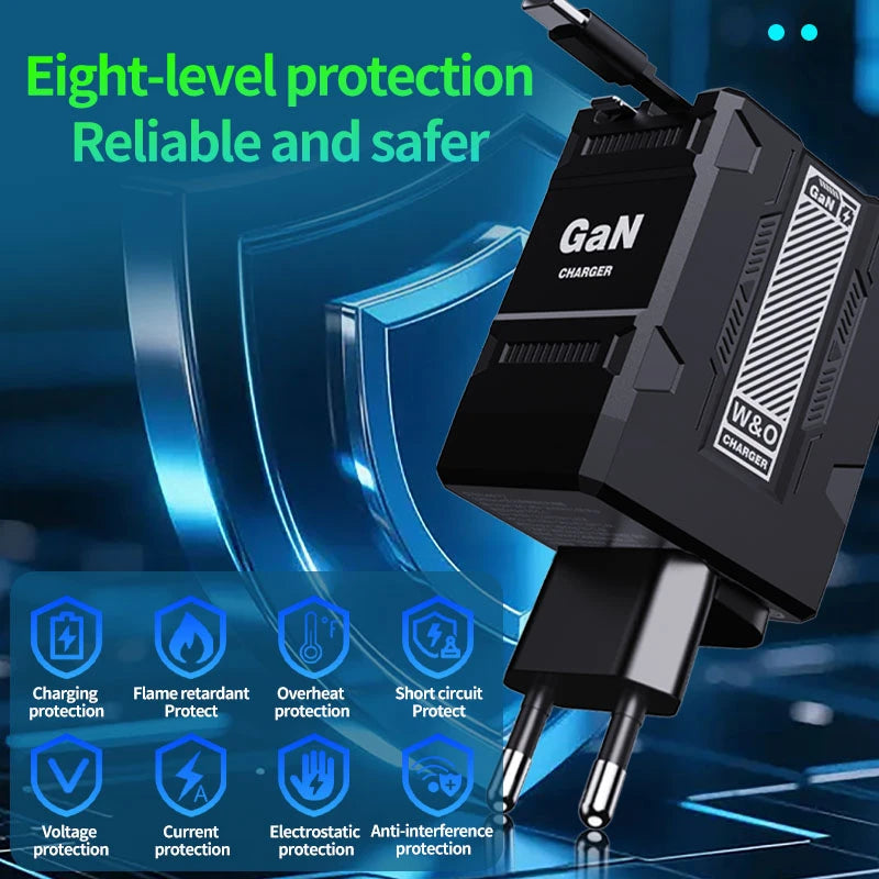 Xiaomi GAN 20W chargeur Ultra rapide Type C éclairage PD 3.0 charge de téléphone portable prise US/EU/UK pour iPhone Samsung Huawei Xiaomi