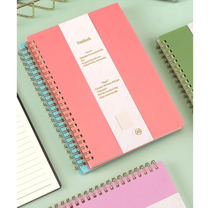 Twin Coil Binding Notebook Journal doublé 160 pages Collège Règle Book Book Best Sale