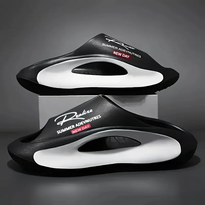 2025 Men's Casual Sports Outerwear Fashion Summer Soft Bottom Cool Drag Anti slip Indoor and Outdoor Durable Trendy Slippers