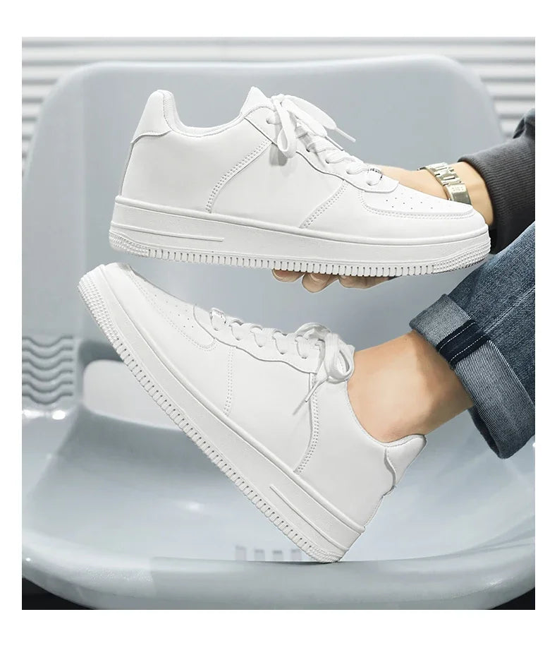 2025 printemps nouvelles chaussures pour hommes chaussures fines respirantes antidérapantes petites chaussures blanches tendance chaussures de course décontractées