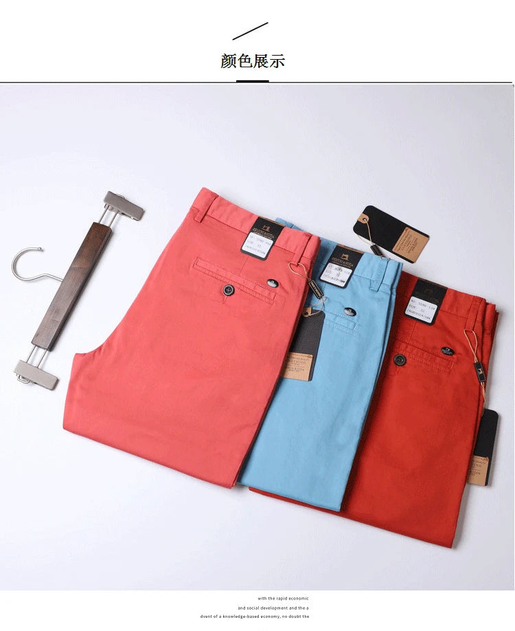 Pantalon décontracté en coton pour homme, jean droit, jean classique multicolore, mode d'affaires, confortable, printemps, été, nouveau, 2024