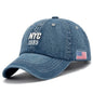 Mode NYC 1985 broderie Denim Snapback casquettes de Baseball réglable en plein air décontracté adulte lavage sport Golf soleil chapeaux