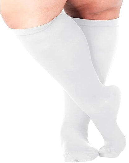 2XL-7XL grande taille chaussettes de Compression couleur unie femmes hommes sport course Yoga taille supplémentaire gros chaussette pour sport Fitness perte de poids