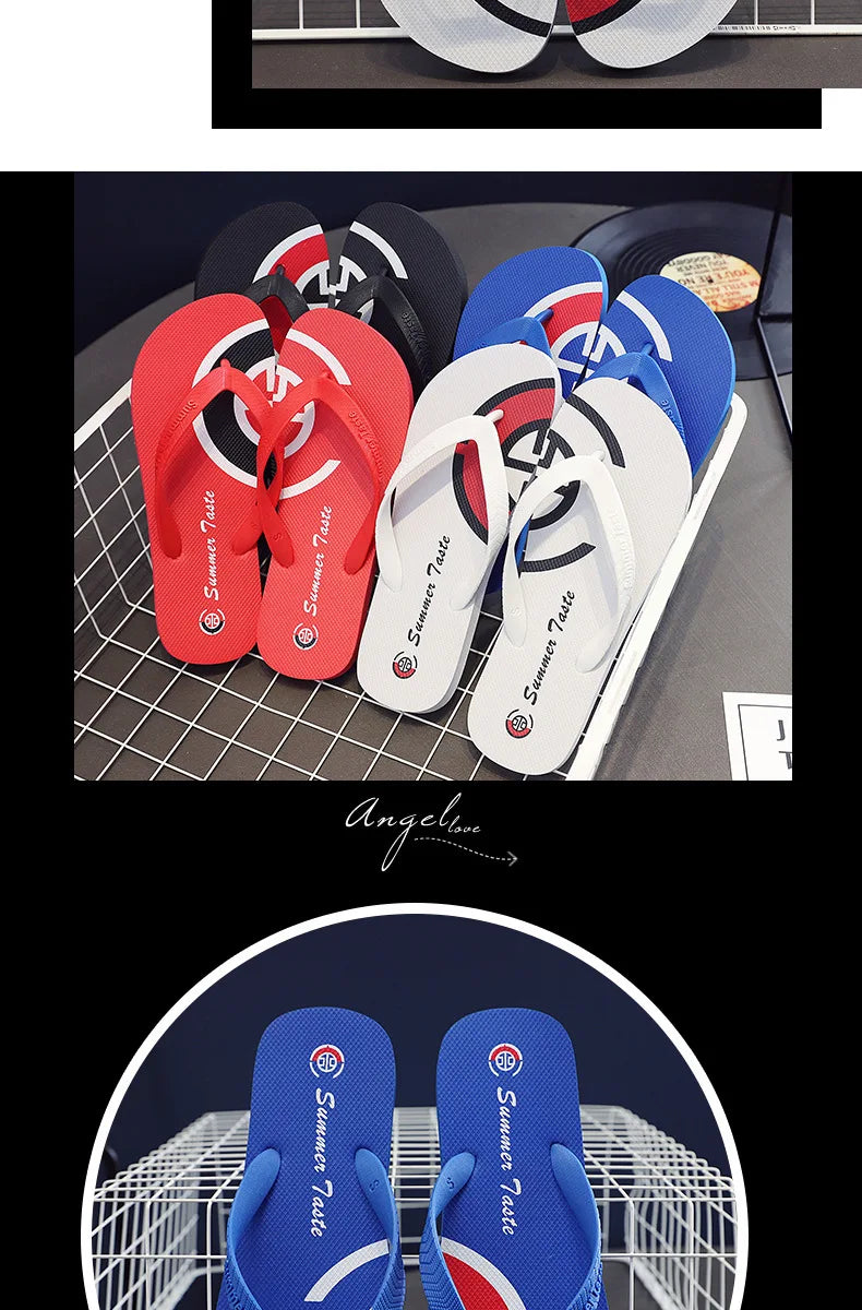 Nouveaux tongs antidérapantes pour hommes, sandales de plage tendance pour couples, motifs uniques, diapositives d'été unisexes durables pour l'extérieur, pour vêtements décontractés