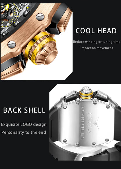 Montre Tonneau en Acier Inoxydable pour Homme, Horloge à Quartz, Étanche, Minuterie, Haute Qualité, Marque Célèbre, Mode Originale, Offre Spéciale