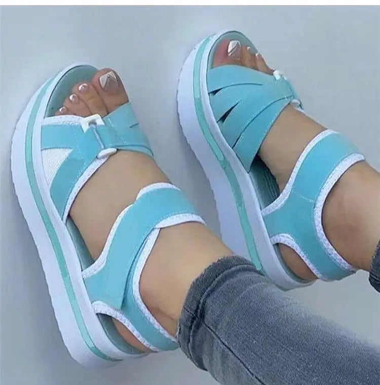 Sandales d'été chaussures femmes chaussures de marche en plein air fête femmes chaussure sandales à talons compensés femme chaussures de plage femme sandale femmes