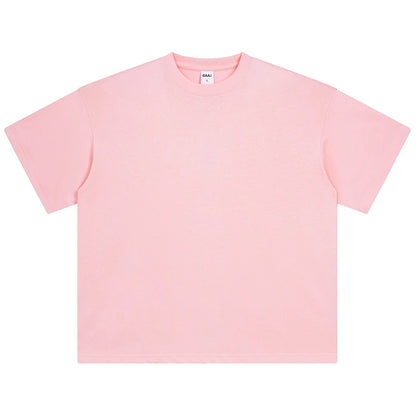 100 T shirt en coton lourd pour hommes et femmes, Tops à manches courtes, Tee shirts solides et surdimensionnés, vêtements de qualité 6.8oz 230gsm