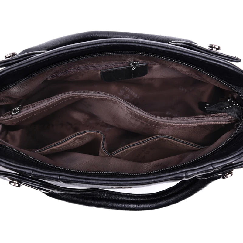 Sacs à main en cuir souple pour femmes, sac à bandoulière initié, sac fourre-tout décontracté, haute qualité, créateur de luxe, mode pour dames, 2024