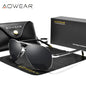AOWEAR hommes Aviation lunettes de soleil hommes miroir polarisé lunettes de soleil pour homme HD conduite pilote lunettes de soleil lunettes de soleil homme