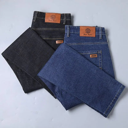 Jean classique pour homme, salopette en denim, doux, noir, taille 32-38, nouvelle collection