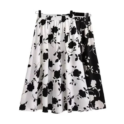 Grande taille femmes taille haute minceur hanche couvrant Maxi jupe été à la mode Rose demi-longueur jupe princesse manches Polo Nec