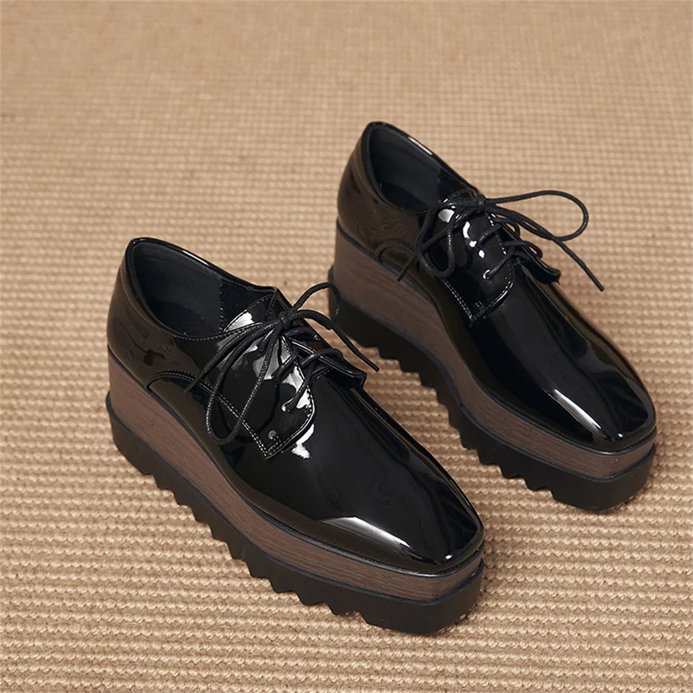 Plate-forme plate solide pour femmes, chaussures plates pour femmes, Parker carré, décontracté, printemps, automne, tout neuf, mode, strucgirls, loisirs