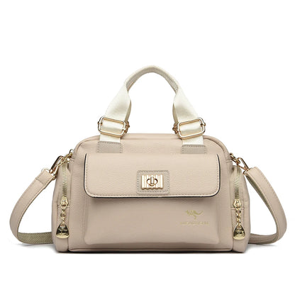 Sac à bandoulière en cuir PU de haute qualité pour femmes, fourre-tout, sacoche multi-poches pour les déplacements quotidiens