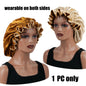 Bonnet de cheveux minimaliste Double couche en Satin, 1 pièce, bonnets de sommeil pouvant être portées des deux côtés, casquette polyvalente pour hommes/femmes