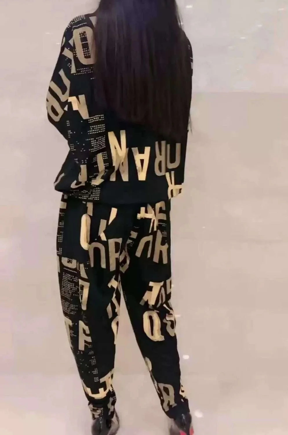 Costume femme 2025 été nouvelle Version coréenne ample imprimé hauts sarouel deux ensembles correspondant à la mode grande taille vêtements pour les femmes