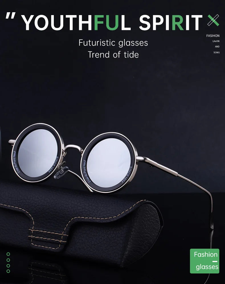Lunettes De Soleil rondes Steampunk hommes Vintage Punk lunettes De Soleil femmes à la mode rétro lunettes De mode Gafas De Sol Hombre Lunette Soleil Femme