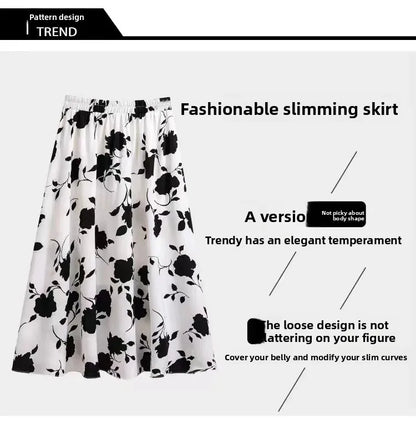 Grande taille femmes taille haute minceur hanche couvrant Maxi jupe été à la mode Rose demi-longueur jupe princesse manches Polo Nec