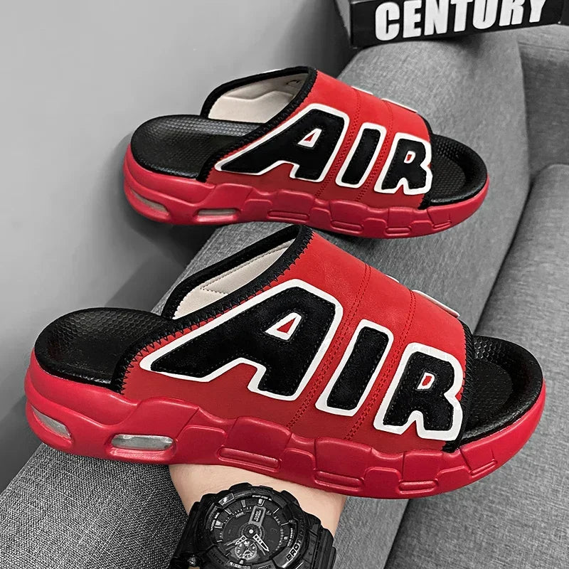 Pantoufles d'été confortables pour hommes, sandales d'extérieur pour hommes, chaussures de marques originales, sandales pour garçons, 2024