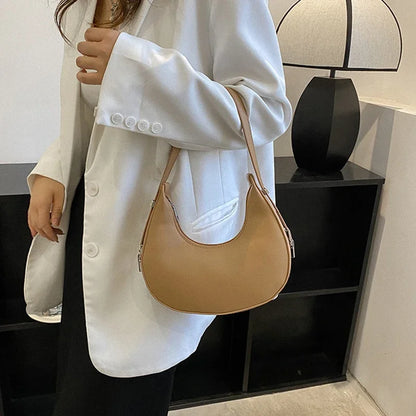 BS - Sac à bandoulière Hobo en cuir PU pour femmes, Design de luxe, petite pochette, sac à main sous les bras, fourre-tout de voyage