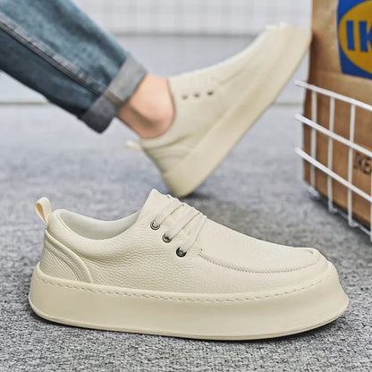 Chaussures basses en cuir respirant pour hommes, chaussures d'étudiant, optique astronomique, chaussures de planche décontractées, ChimYouth, nouveau, été