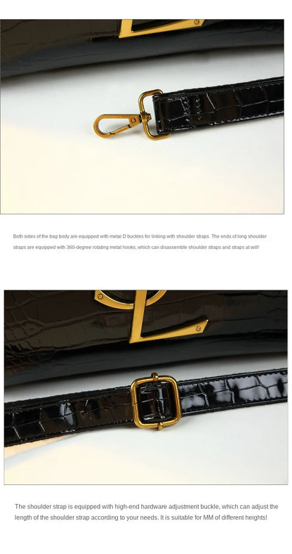 Sac à main de luxe léger de haute qualité, fourre-tout à la mode pour femmes, imprimé crocodile, sac à bandoulière simple, nouvelle collection automne et hiver 2024