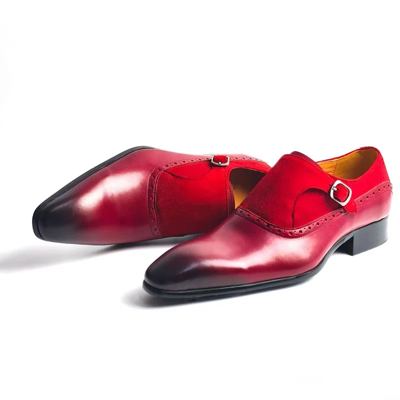 Mocassins en daim et cuir de vache faits à la main pour hommes, chaussures décontractées confortables à enfiler pour le bureau, semelle antidérapante de mariage, conception à motif solide