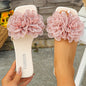 Femmes fleur pantoufles plates chaussures de marche décontractées femme été mode robe sandales en plein air peu profond pantoufles maison diapositives femmes