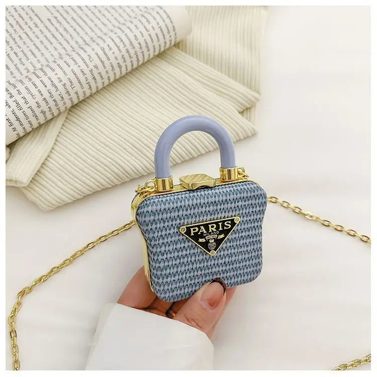 Nouveau mini sac décoratif à bandoulière avec bandoulière en chaîne, sac à main rouge luxueux, petit sac rétro