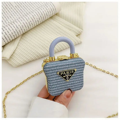 Nouveau mini sac décoratif à bandoulière avec bandoulière en chaîne, sac à main rouge luxueux, petit sac rétro