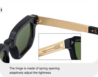 Polarisées Carré Punk lunettes de Soleil Hommes 2025 De Luxe Marque Classique Rectangle Lunettes De Soleil UV400 Conduite Lunettes De Mode En Plein Air Nuances