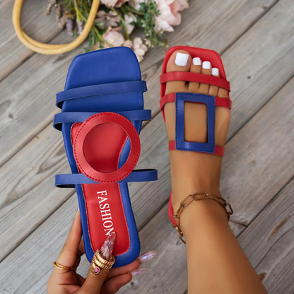 Pantoufles plates d'été pour femmes, nouvelles chaussures de plein air, pantoufles décontractées non ald-ald, grande taille, sandales de luxe à la mode, diapositives pour la maison