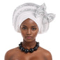 Cravate de Sauna à Paillettes pour Femme, Turban Africain avec Nministériels d Papillon Doux, Accessoire de ix