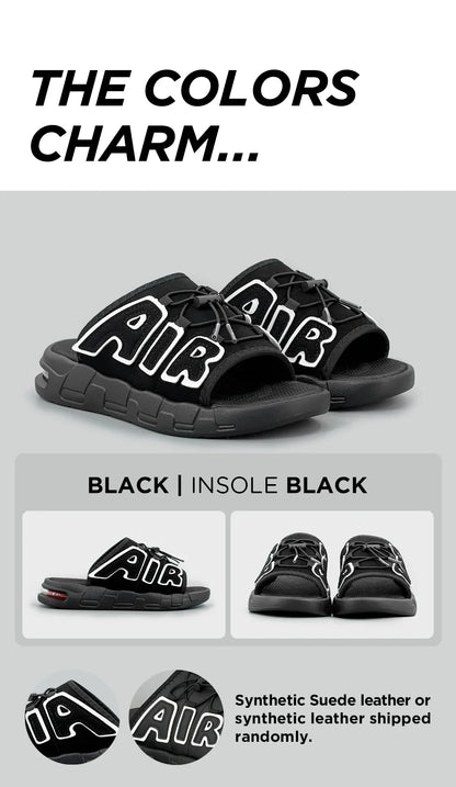 Pantoufles hommes coussin d'air conception glisser homme été nouveau PVC doux antidérapant hommes pantoufles de sport pour hommes tongs Chanclas Hombre