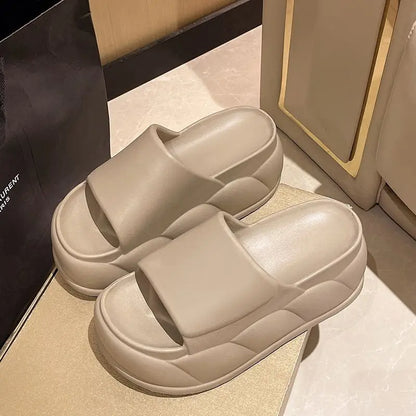 Sandales d'été à talons hauts de 7 cm pour femmes, mules à talons épais, tongs EVA, chaussures de maison, pantoufles à plateforme d'extérieur, nouvelle collection