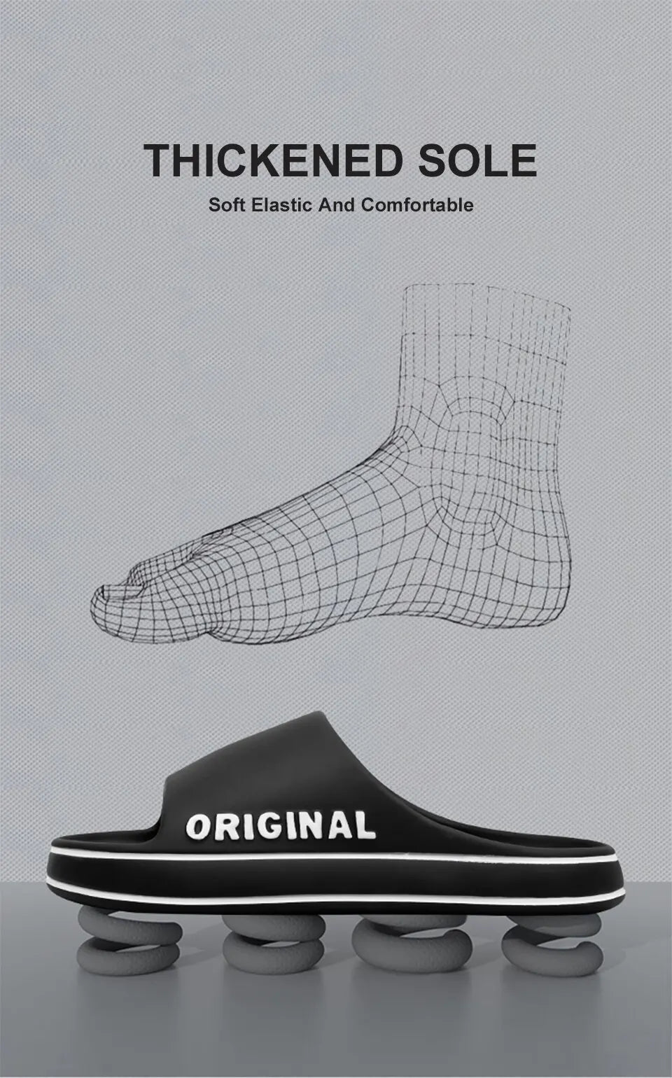 BS -Pantoufles d'été pour hommes et femmes, sandales souples, chaussures de plage décontractées, oligslides légers, sandales d'extérieur de marque