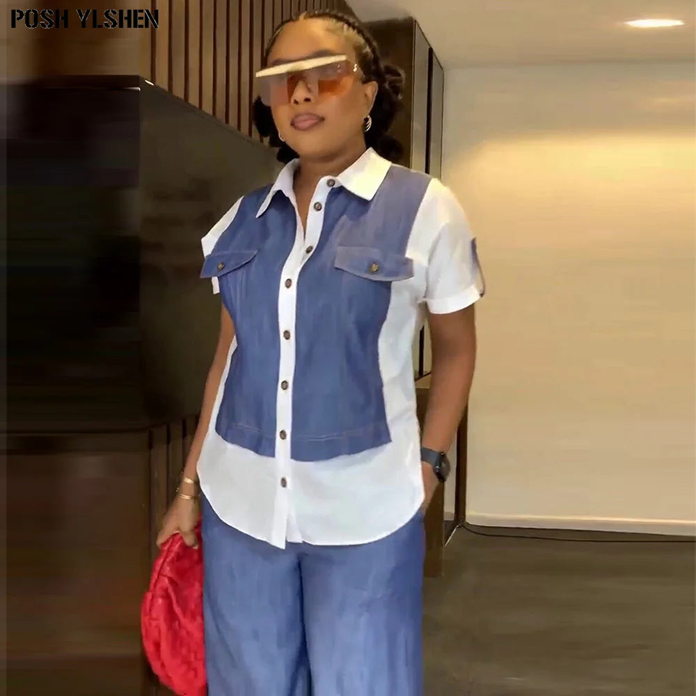 Ensembles de pantalons africains pour femmes, robes Ankara, épissure de Turquie, grande taille, vêtements de vacances, ensembles assortis, tenue 2 pièces, nouveau, 2024