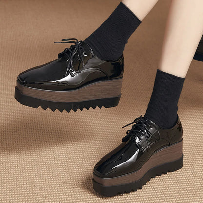 Plate-forme plate solide pour femmes, chaussures plates pour femmes, Parker carré, décontracté, printemps, automne, tout neuf, mode, strucgirls, loisirs