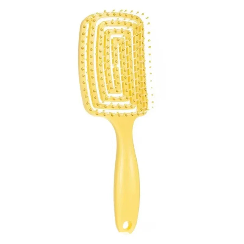 Peigne de Massage élastique ajouré, brosse à cheveux, peignes de Massage du cuir chevelu, démêlant de coiffure, outil démêlant à séchage rapide, 1 pièces