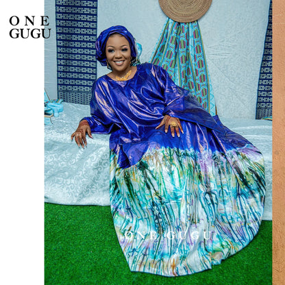 Robe de mariée traditionnelle africaine Dashiki, bassin, imprimé original, Bazin Riche Boubou, robe parfumée, nouvelle collection 2025