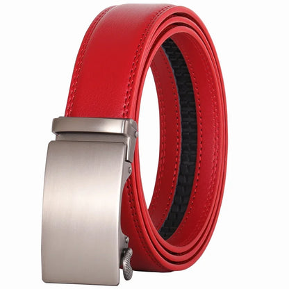 Plyesxale Ceinture en cuir marron hommes 2024 boucle automatique hommes Ceinture pour jean Style Vintage hommes ceintures de luxe Ceinture Homme B9