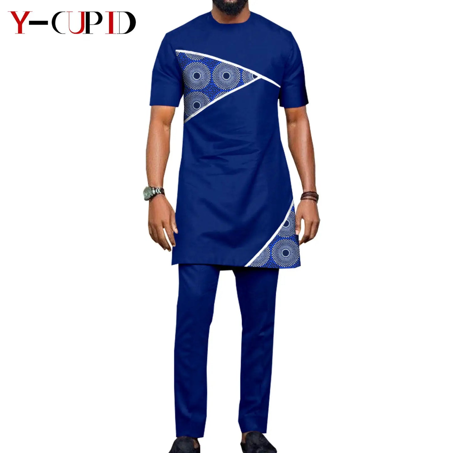 Robes africaines pour femmes, tenues de Couple assorties, Bazin Riche Dashiki, Slim, imprimé pompon, longues robes de fête Y23C009