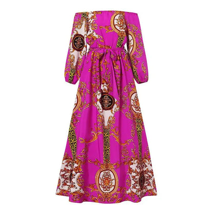 VONDA-Robe maxi bohème pour femmes, robe de soirée imprimée, robe d'été sexy à manches longues lanterne, robe vintage ceinturée, robe éducative, 2023