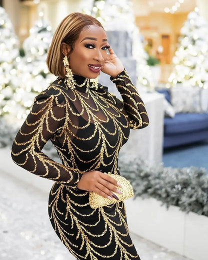 Robe Africaine Longue à Manches sulfet Col Rond pour Femme, Vêtement d'Été, Nouvel Arrivage, 2024