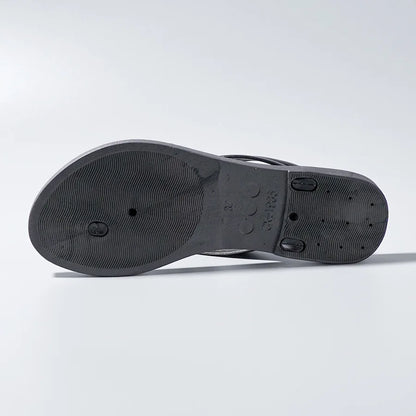 "Sandales tongs pour femmes avec strass, diapositives décontractées de plage pour vêtements d'extérieur, semelles plates et pantoufles d'été"