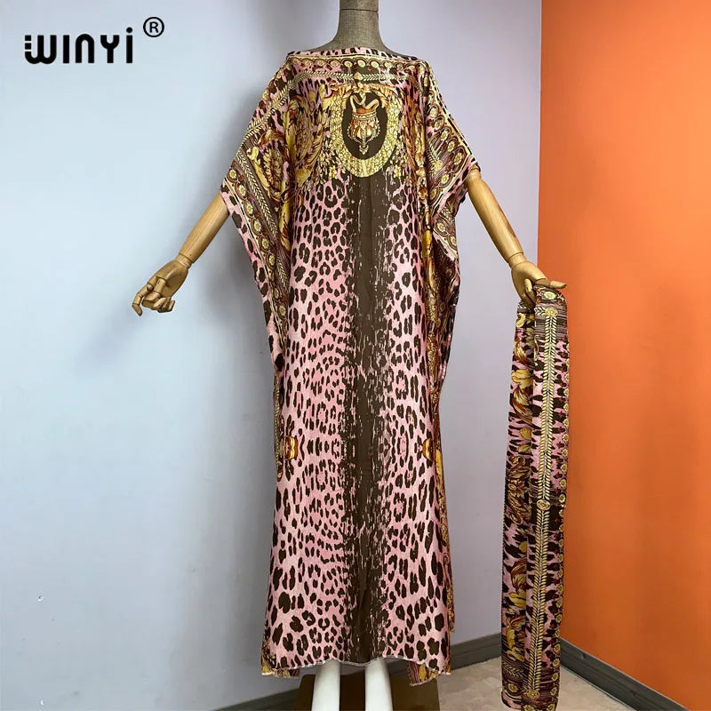 WINYI-Robe de Soirée Élégante et Surdimensionnée pour Femme, Caftan à Imprimé Africain, Nouvelle Mode 2022