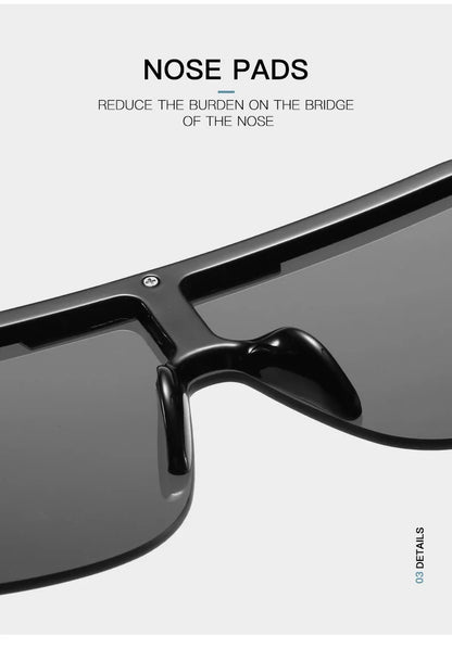 BERAKAH SUPRÊME - Lunettes de soleil carrées surdimensionnées pour hommes et femmes, à la mode, pour sport, conduite, dégradé de couleur, Uv400 2023