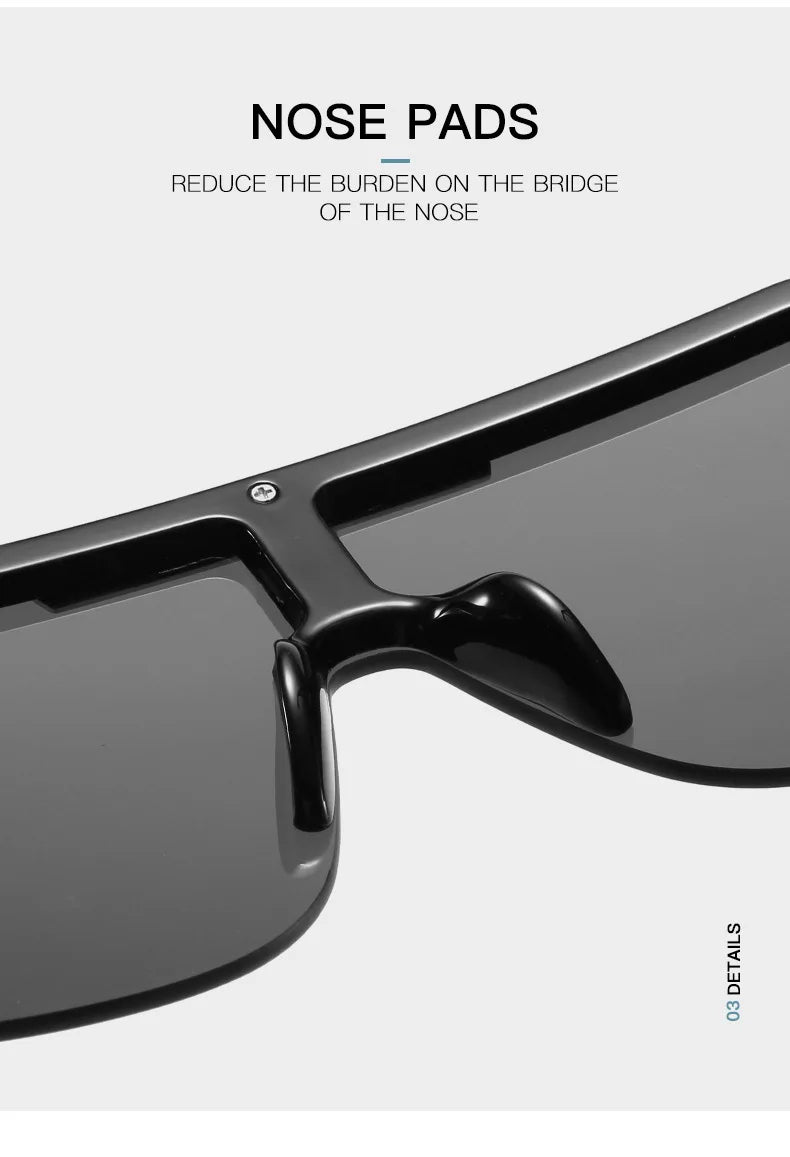 Lunettes de soleil carrées surdimensionnées pour hommes et femmes, à la mode, pour sport, conduite, dégradé de couleur, Uv400 2023