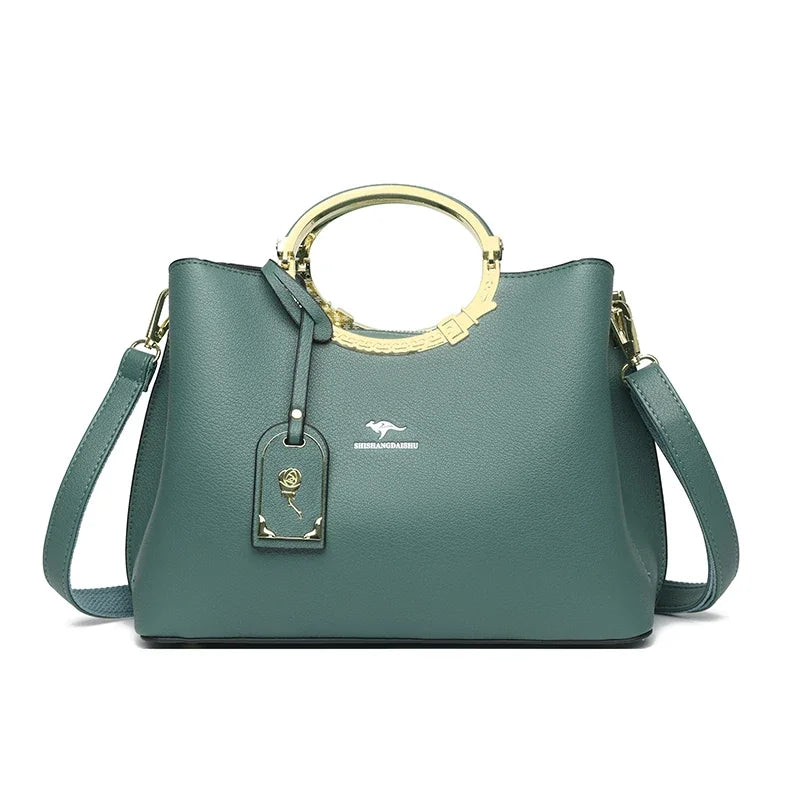 Sac à Main de Luxe en Cuir Souple pour Femme, Fourre-Tout de Grande Capacité à 3 Couches, de Styliste, de Bonne Qualité