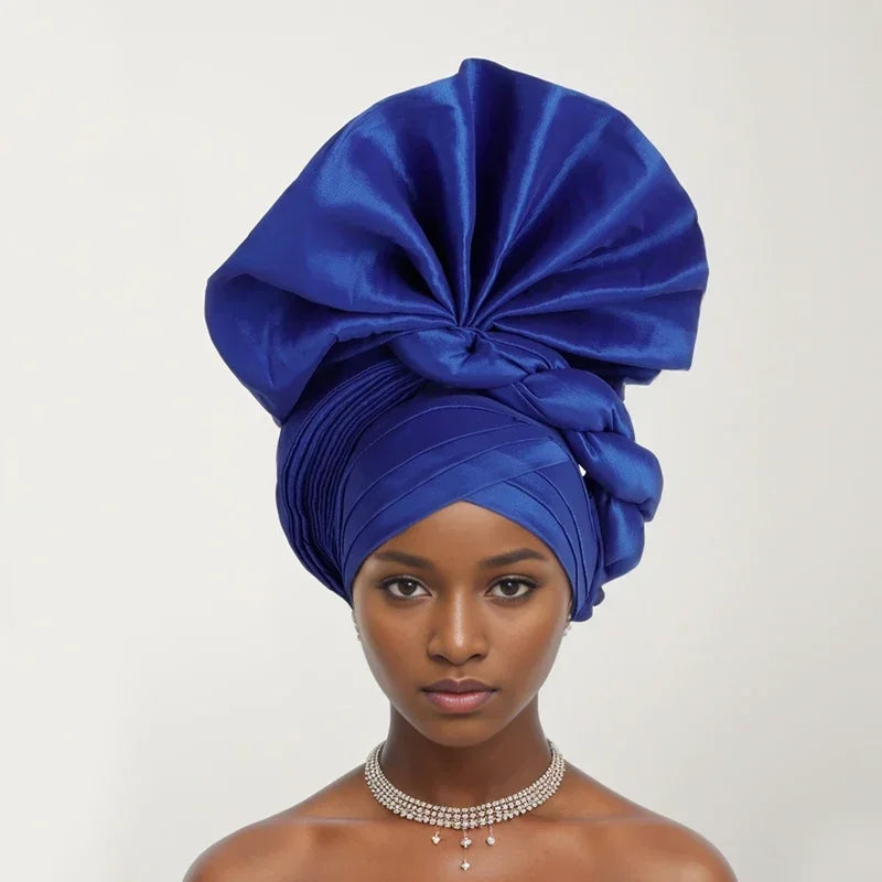 NigWin-Turban Africain de Haute Qualité pour ixde Mariage, Cravate de Sauna, Aso Oke Gele, Déjà Fabriqué, Auto Gele, 2025